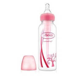 8oz/250ml Narrow Options Bottle Pink Owl