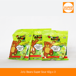 Jolly Bears Super Sour 42g Pack of 3
