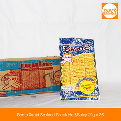 Bento Squid Seafood Snack Hot & Spicy 20g Pack of 36