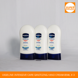 ឡេលាបប្រអប់ដៃ Vaseline Intensive Care Sanitizing Hand Cream ៨៥មល ចំនួន ៣ដប