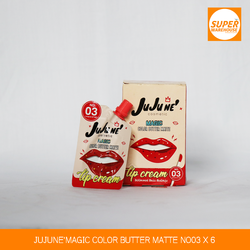 JuJu Ne' Magic Color Butter Matte No.03 Lipstick Pack of 6