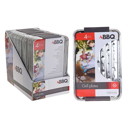 KOOPMAN DV5300010 Grill Plates Set of 4 Aluminum