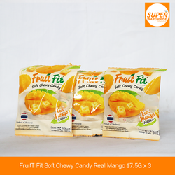 Fruit Fit Soft Chewy Candy Real Mango 17.5g Pack of 3