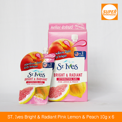 ST. Ives Bright & Radiant Pink Lemon & Peach Gel 10g Pack of 6