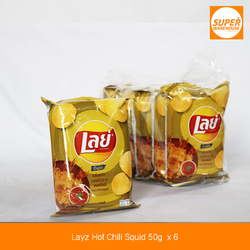 នំដំឡូងចំណិត Lays រសជាតិមឹកហឹរ មាន៦កញ្ចប់