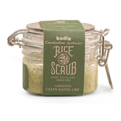 Bodia Rice Scrub - Gorgeous Green Kaffir Lime 150g
