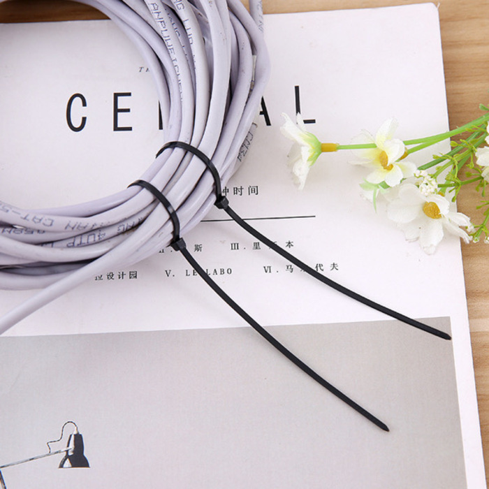 Black Self-Locking Cable Tie 2.5x150mm 100PCS