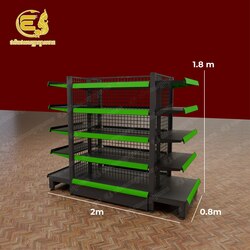 ឈុតកណ្តាលហាង (L1 + T1 + L1) -សញ្ញាក្បាលនាគ- (ខ្នងសំណាញ់​)  2m * 0.8m * 1.8m 5 Layers