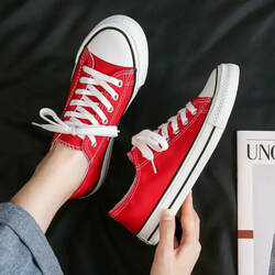  Women's Canvas Shoes 2025 Spring/Summer New Style White Shoes Korean 