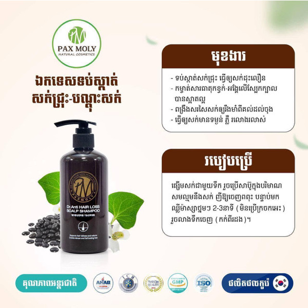 Pax Moly Dr. Anti Hair Loss Scalp Shampoo 300ml - 1 Bottle 