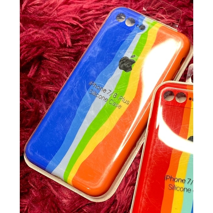 iPhone 7/8 Plus Silicone Rainbow Phone Case