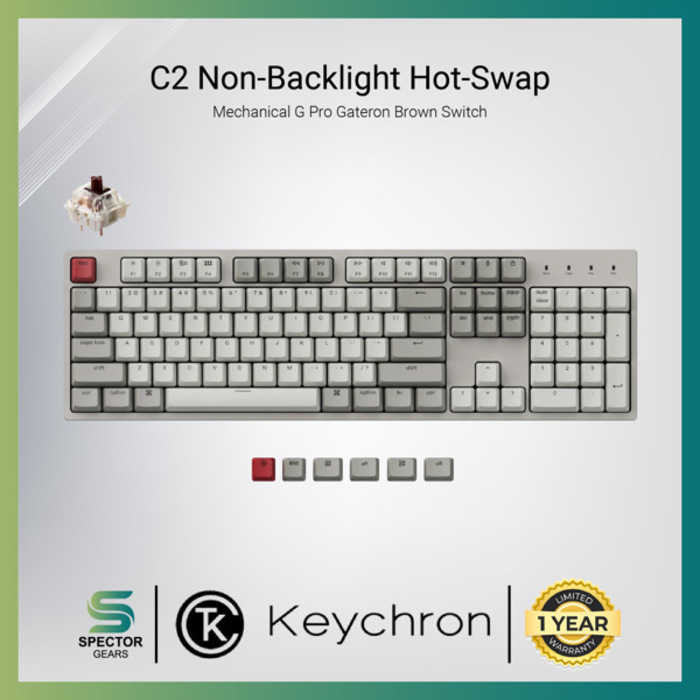 Keychron C2 Non-Backlight Hot-Swappable Keychron Mechanical Brown Switch