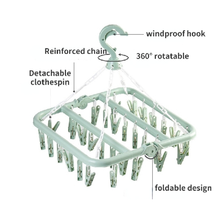 Clothes Hanger 32 Clips