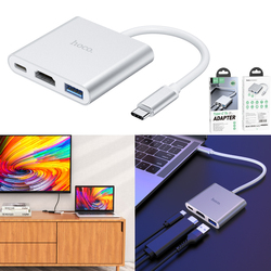 Type C Hub Hoco HB14 (Type-C to USB3.0+HDMI+PD)