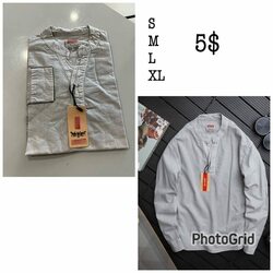 Men Long Sleeve Shirt - Grey