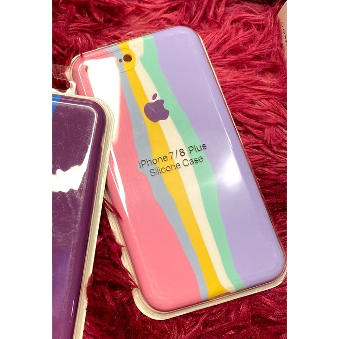 iPhone 7/8 Plus Silicone Rainbow Phone Case