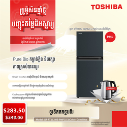 Toshiba Refrigerator (Inverter,Double door,194L)