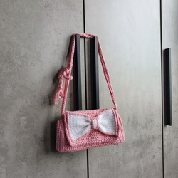 Handmade Crochet Multi Purpose Bag - Pink (Soft Yarn)