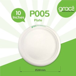 P005CL Classic Compostable Australian Plate 10inch x 50