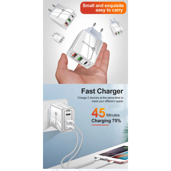 EP187-ដុំសាក E+ 5.4A 1PD+2USB