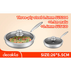 decalife Stainless steel frying pan