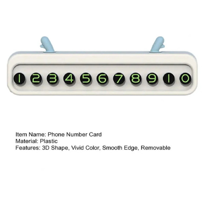Phone Number Plate for Car ABS Plastic