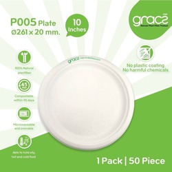P005CL Classic Compostable Australian Plate 10inch x 50
