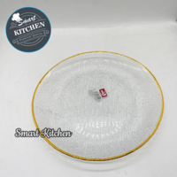 Transparent Plate with Golden Frame 31cm