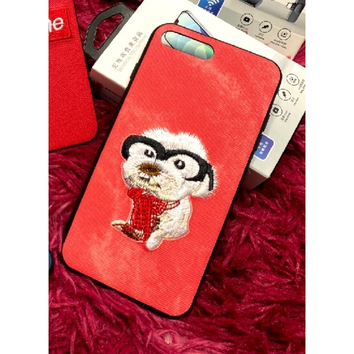 iPhone 7/8 Plus Jeans Material Puppy Print Phone Case