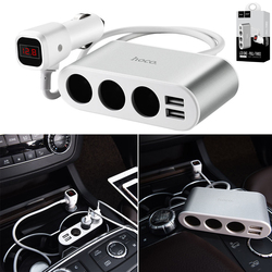 HOCO Z13 LCD Power Car Charger Cigarette 3 Ports (BC1812)