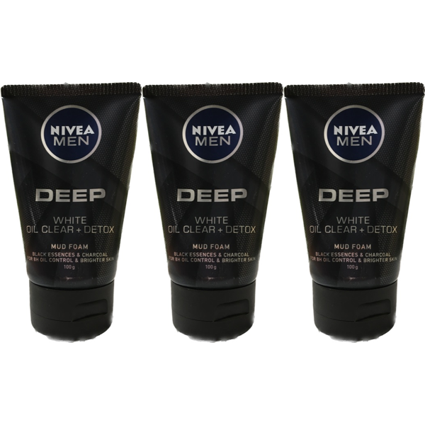 Nivea Men Deep Foam 100g - 3 Bottles 