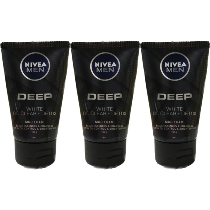 Nivea Men Deep Foam 100g - 3 Bottles 