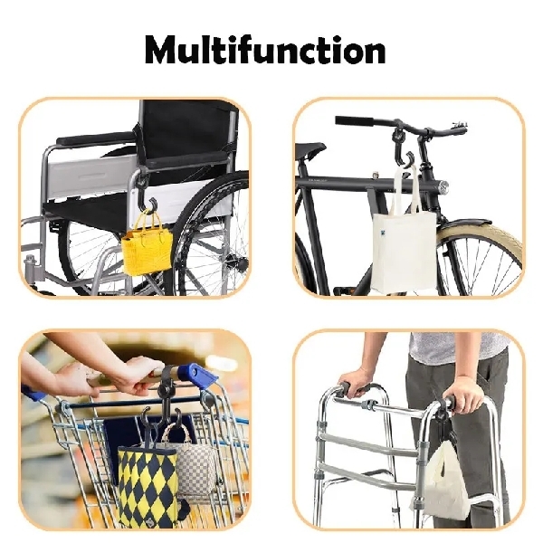 2PCS Dounle Hooks 360 Degree 