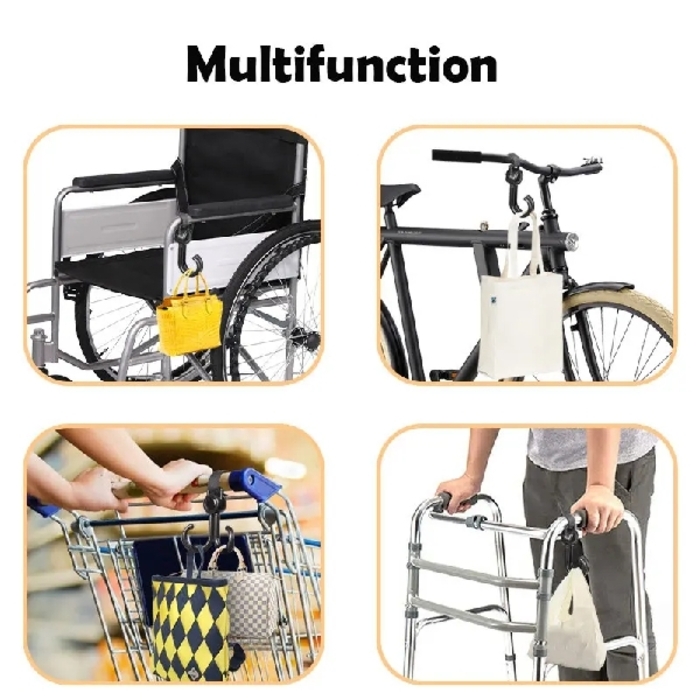 2PCS Dounle Hooks 360 Degree 