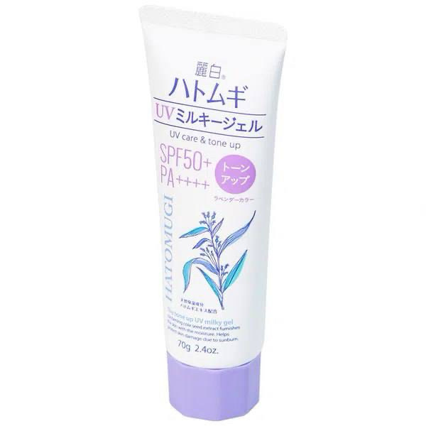 Hatomugi The tone up Uv milk gel [Care& tone up SPF50+PA++++]
