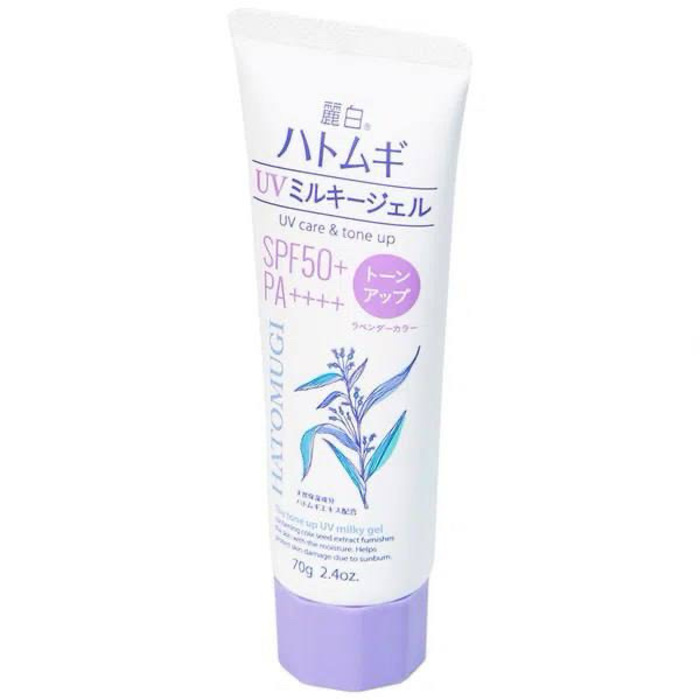 Hatomugi The tone up Uv milk gel [Care& tone up SPF50+PA++++]