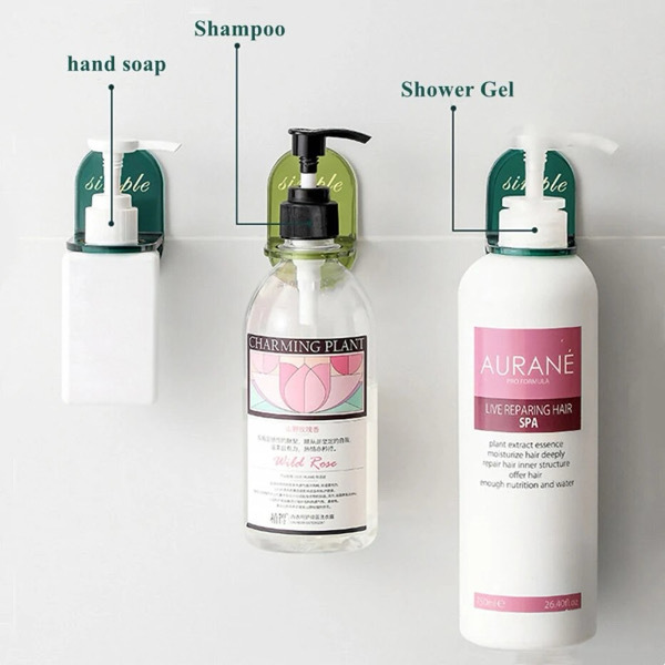 2PCS Shampoo Bottle Hook Holder 