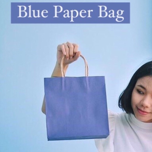 #0202027 Blue Paper Bag (Craft Bag)  23x15.2x23.7cm - 20PCS