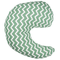 Gia Pillow Cover-Green Chevron