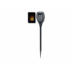 Koopman 512000360 Solar Torch Yellow Led Real Flame Rechargeable Battery