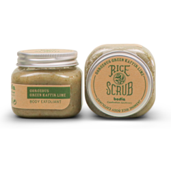 Bodia Mini Rice Scrub - Gorgeous Green Kaffir Lime 90ml