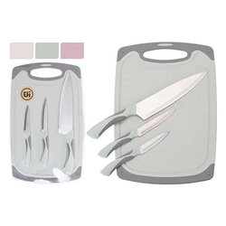 KOOPMAN 124000180 Knife Set SS Knives & Cutting Board