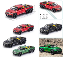 Metal Car Mercedes Pickup (Green)