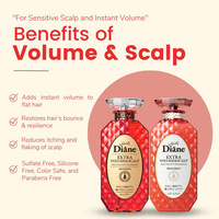 [Moist Diane] EXTRA VOLUME & SCALP Organic Argan Oil & Volumizing Keratin Shampoo and Treatment 