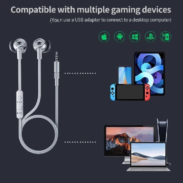 PLEXTONE G21 E-Sport Gaming Earphones 3.5mm - Grey