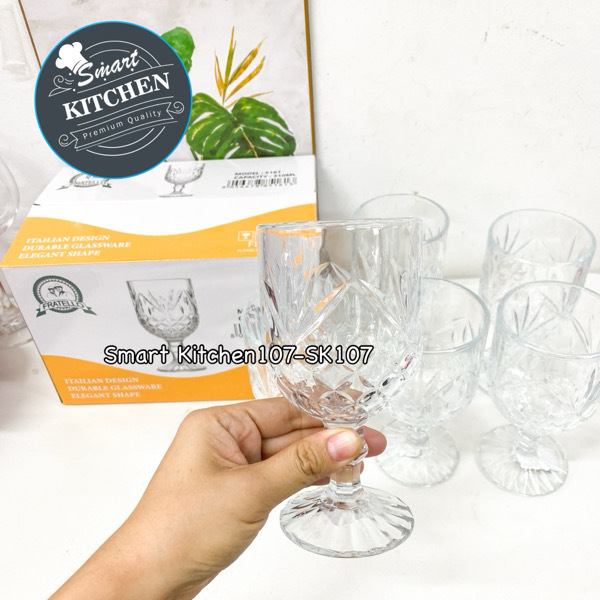 កែវស្រាក្បាច់ #S161 (6pcs)