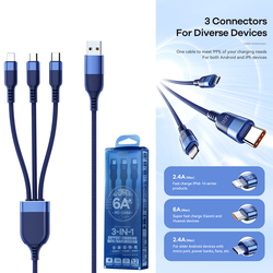 Cable Charger 3in1 REMAX RC-C068 6A (iP+Micro+Type-C) 9959