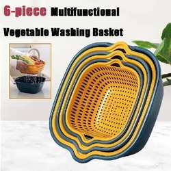 6 Pieces Multifunction Vegetable Washing Basket