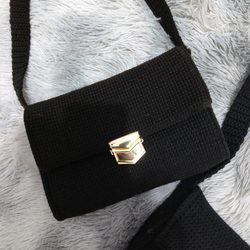 Handmade Crochet Bag - Black