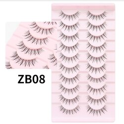 Full Eyelash + Glue + Tweezers/រោមភ្នែកពាក់ពេញ [ZB08]-10pairs